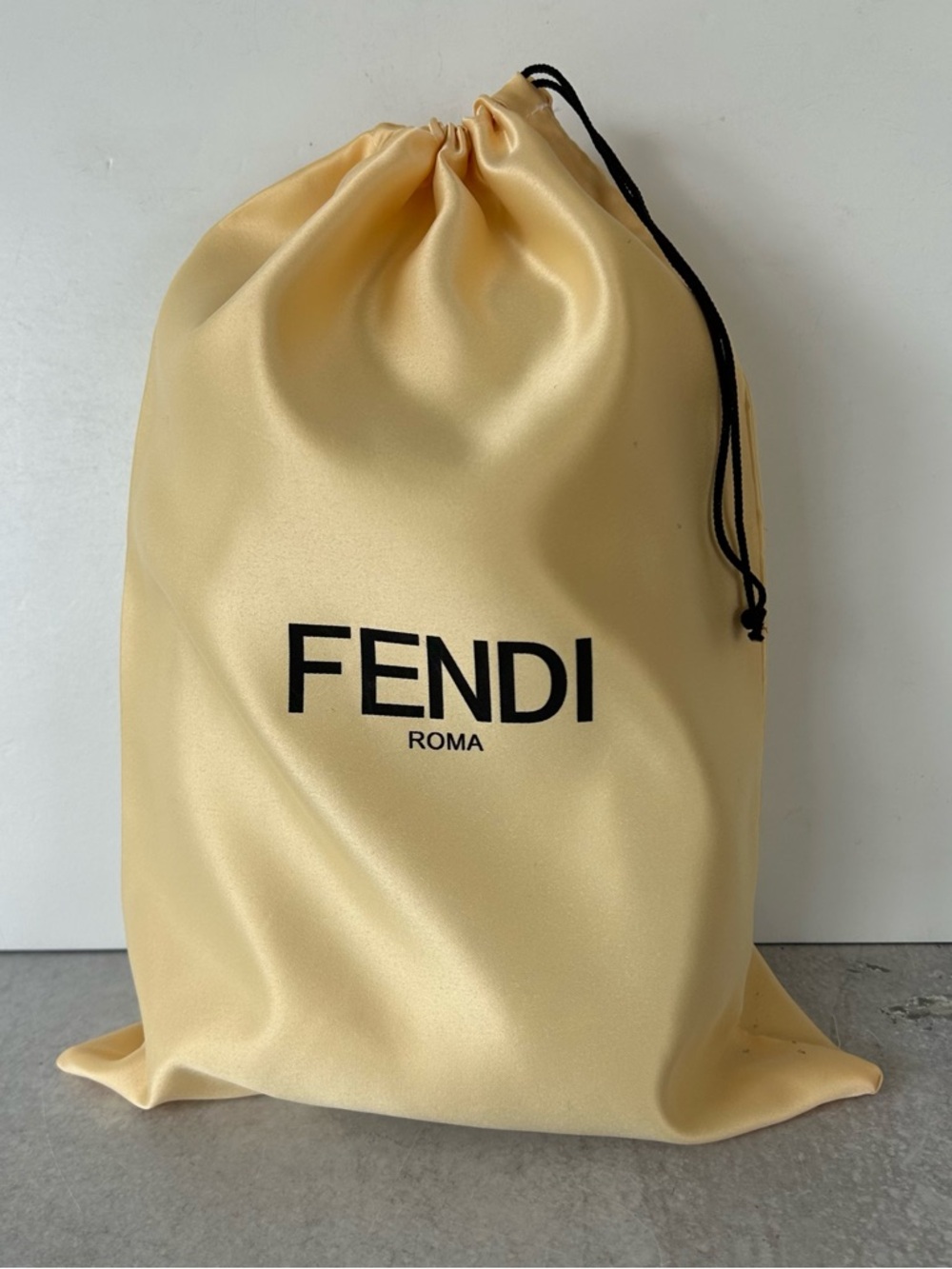 FENDI Roma Gold Sateen Dust Bag